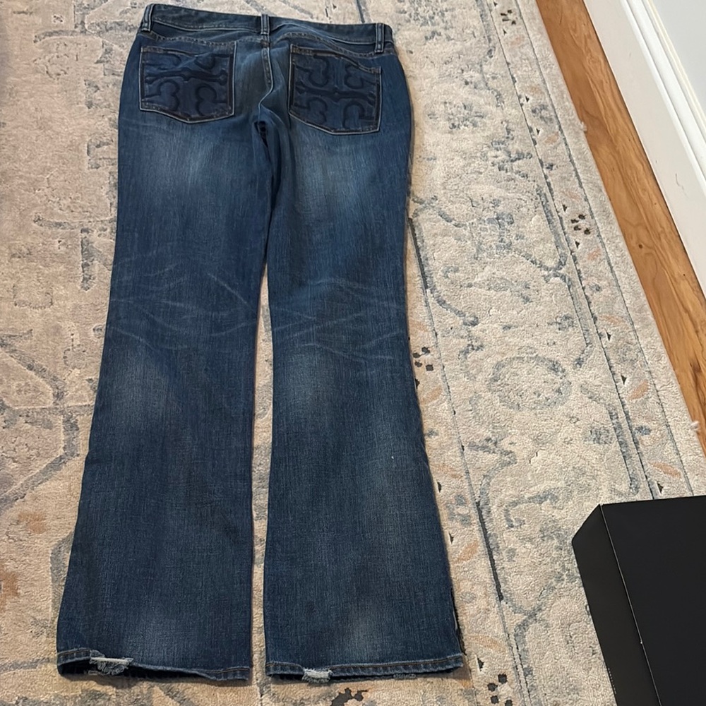 Tory Burch Blue Flare & Wide Leg Jeans